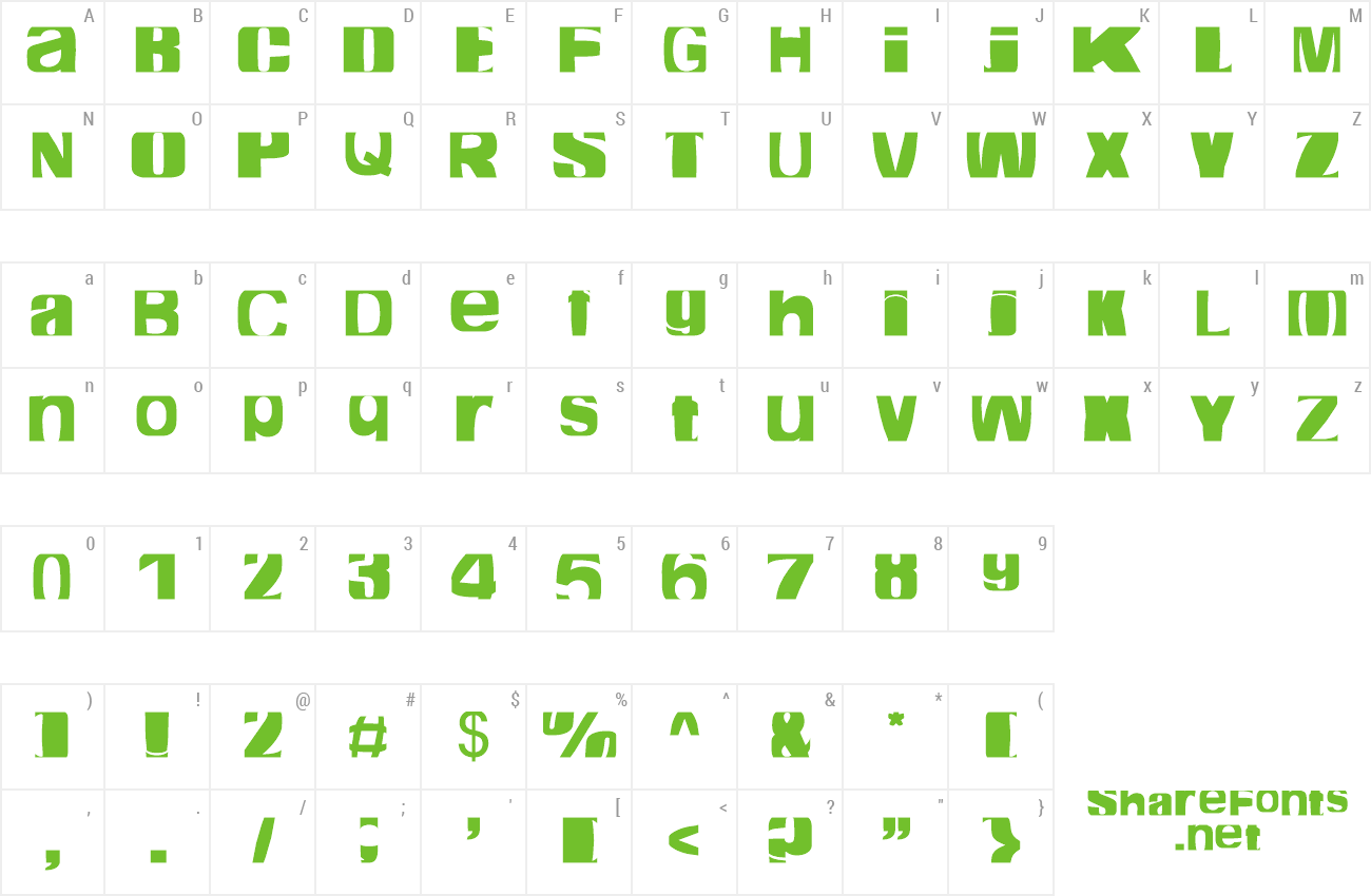 Font Cropfont Expanded preview